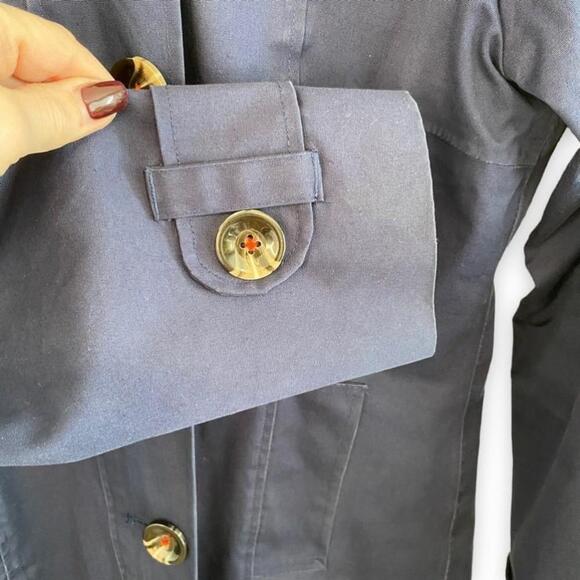 Tommy Hilfiger Navy Blue Spring Trench Coat with Hood - 4 china - Picture 9 of 12